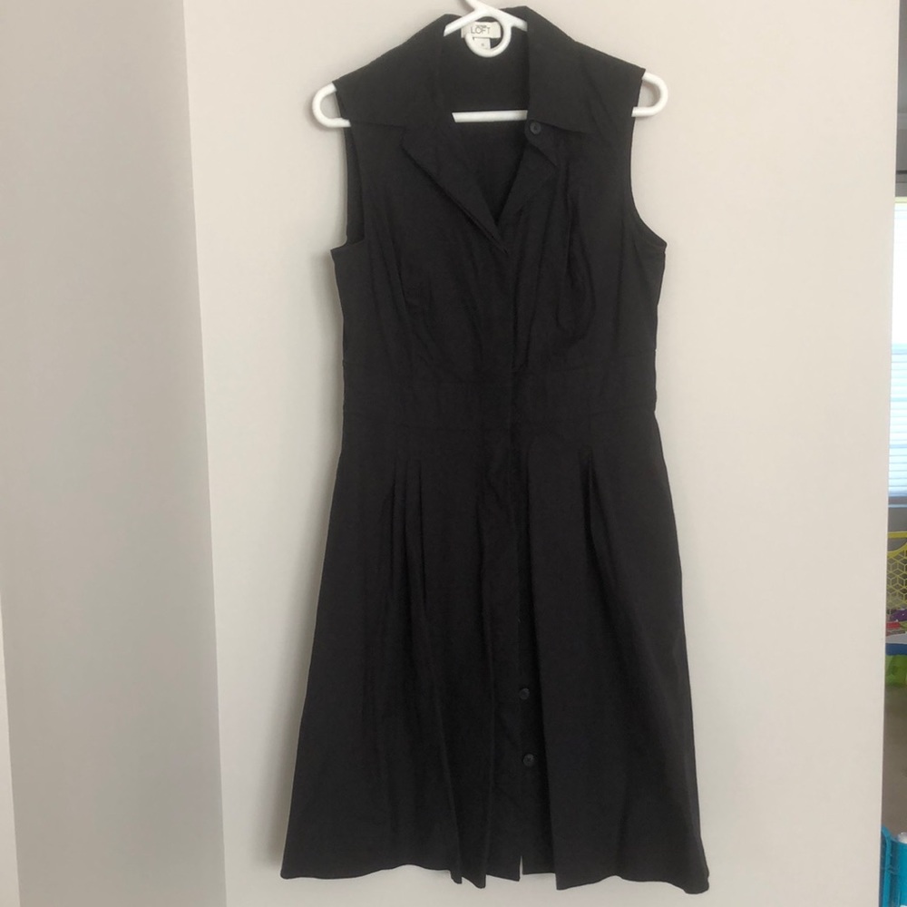 LOFT Sleeveless Shirt Dress